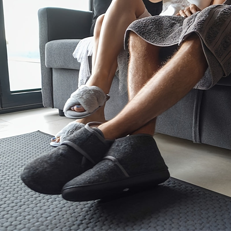Men’s Comfy Slippers with Adjustable Velcro Strap