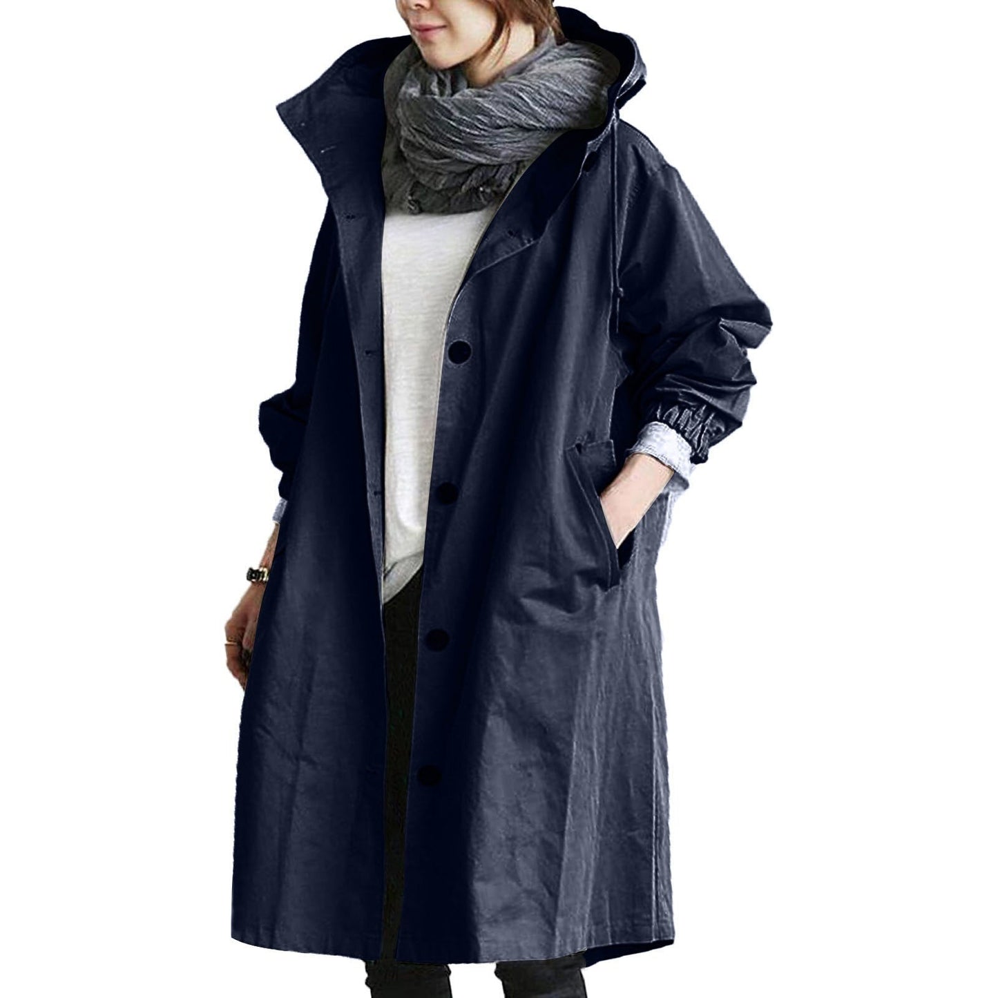 Women’s Long Waterproof Raincoat – Lightweight & Comfortable
