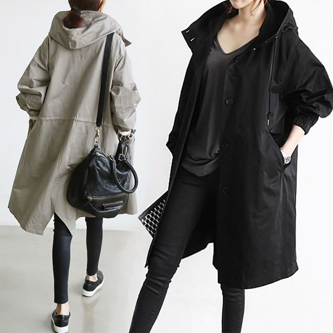 Women’s Long Waterproof Raincoat – Lightweight & Comfortable
