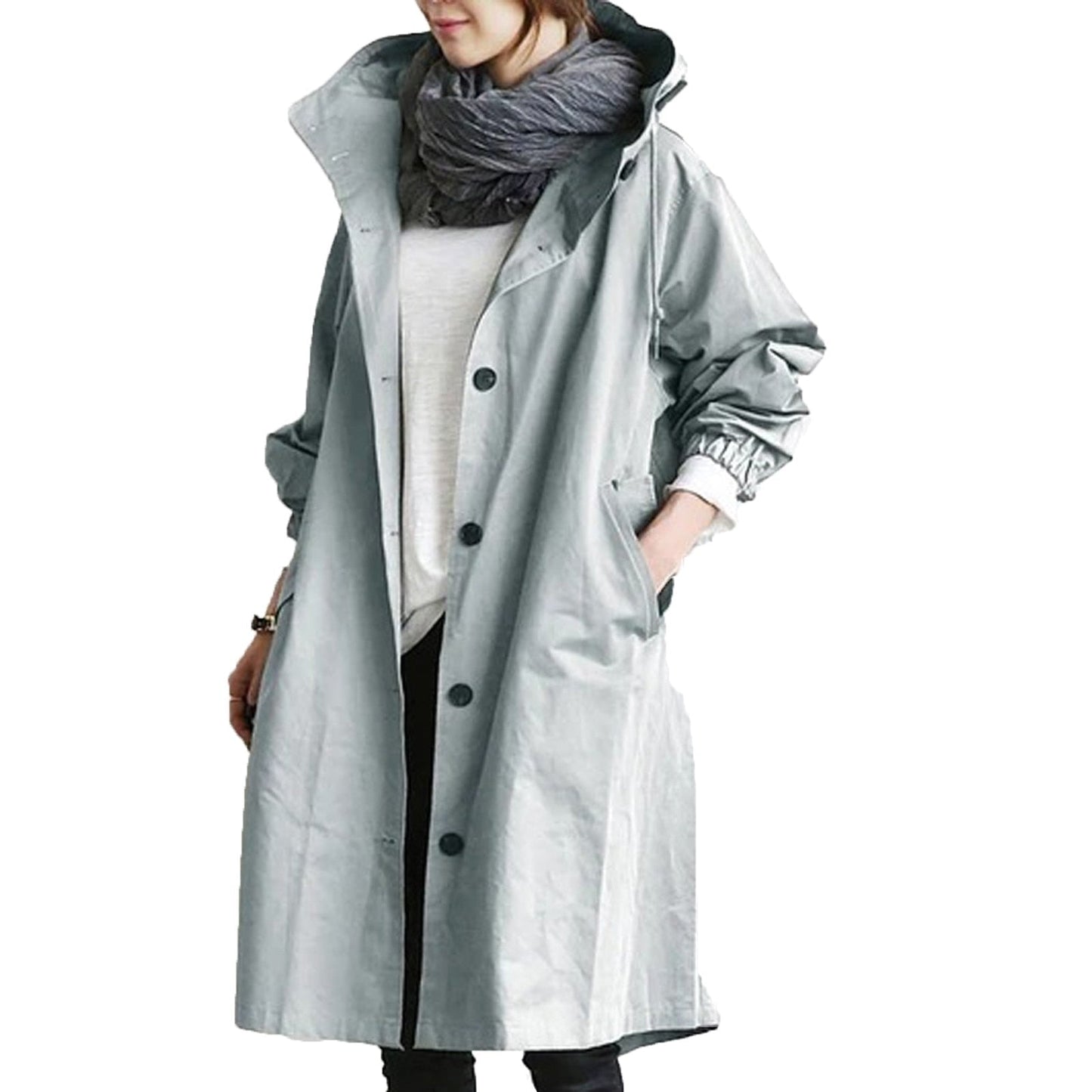 Women’s Long Waterproof Raincoat – Lightweight & Comfortable