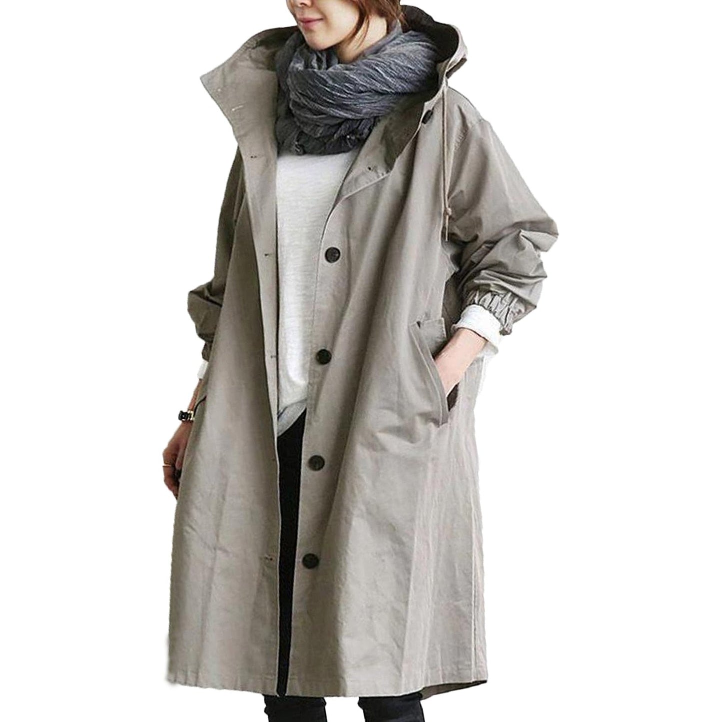 Women’s Long Waterproof Raincoat – Lightweight & Comfortable
