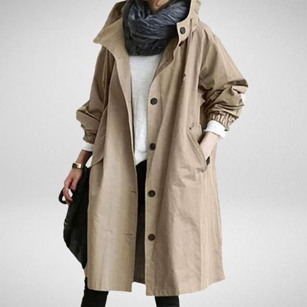 Women’s Long Waterproof Raincoat – Lightweight & Comfortable