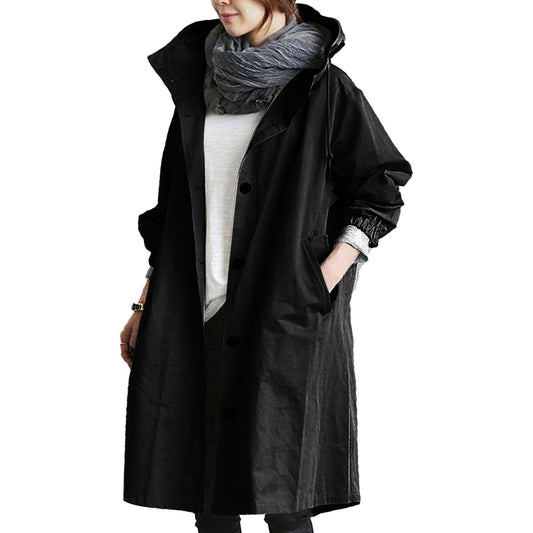 Women’s Long Waterproof Raincoat – Lightweight & Comfortable