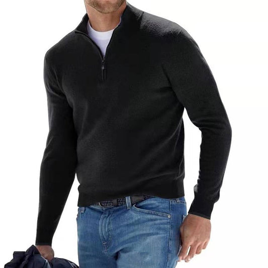 Men’s V-Neck Sweater with Zipper