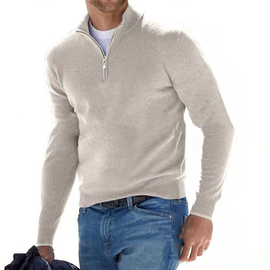 Men’s V-Neck Sweater with Zipper